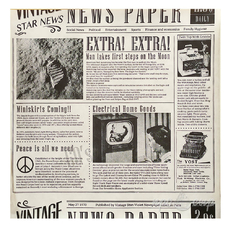 Бумага упаковочная "Газета" светлая (10 листов 30,5х30,5 см)